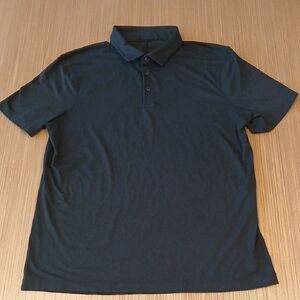 LULULEMON Black Polo Shirt SZ M